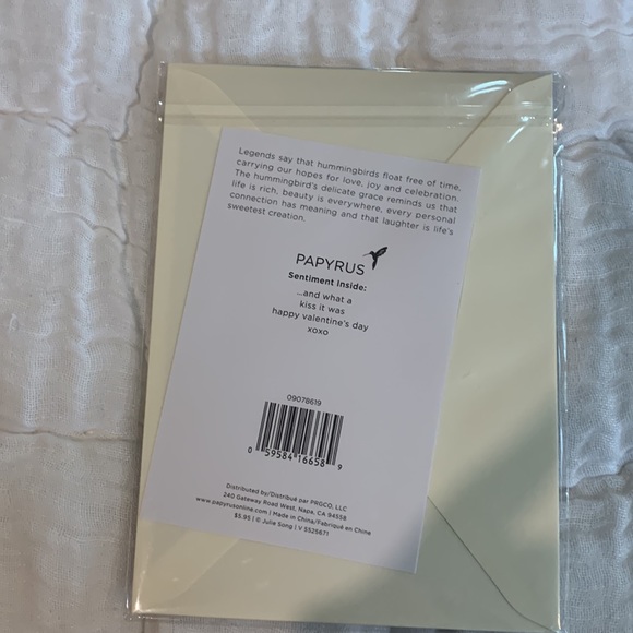NWOT Papyrus Valentine’s Day Card - Picture 2 of 2